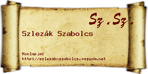 Szlezák Szabolcs névjegykártya