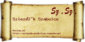 Szlezák Szabolcs névjegykártya
