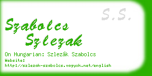 szabolcs szlezak business card